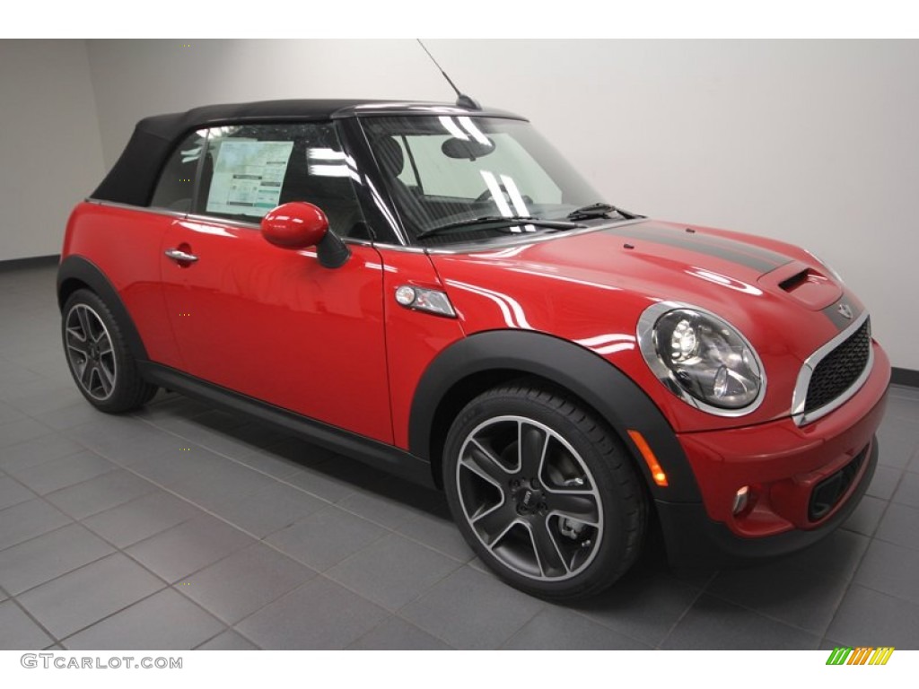 2012 Cooper S Convertible - Chili Red / Carbon Black photo #7