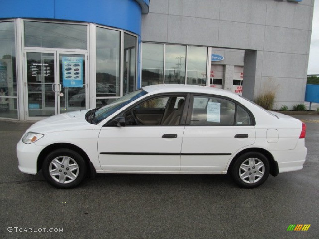 2005 Civic Value Package Sedan - Taffeta White / Ivory photo #2