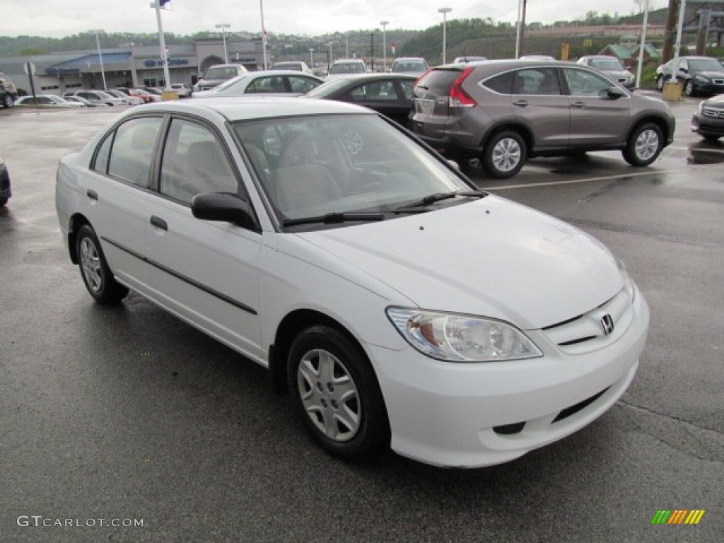 2005 Civic Value Package Sedan - Taffeta White / Ivory photo #7