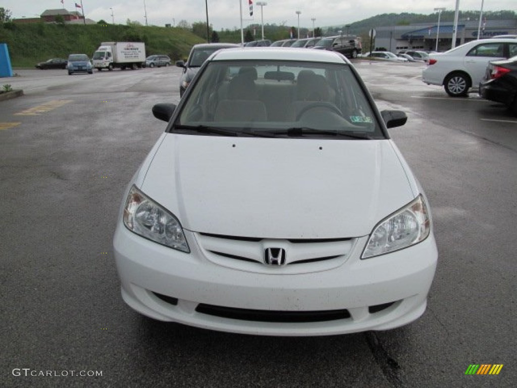 2005 Civic Value Package Sedan - Taffeta White / Ivory photo #8