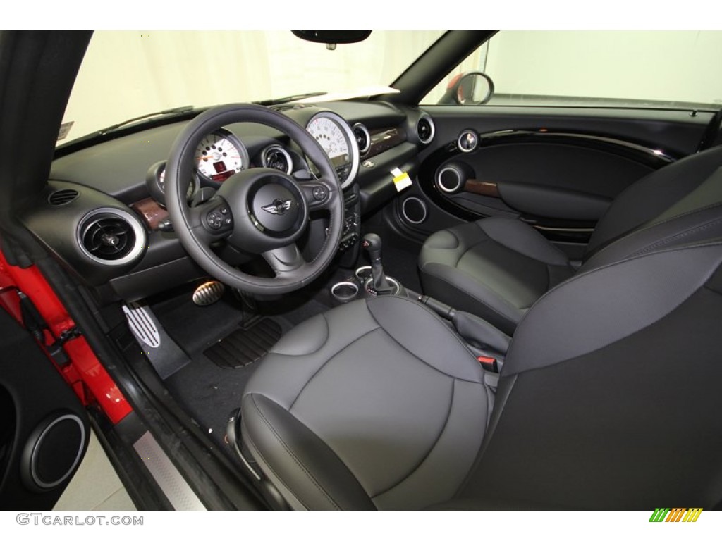 Carbon Black Interior 2012 Mini Cooper S Roadster Photo #64624657