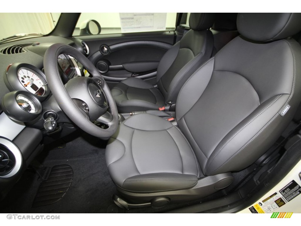 Carbon Black Interior 2012 Mini Cooper Convertible Photo #64624790