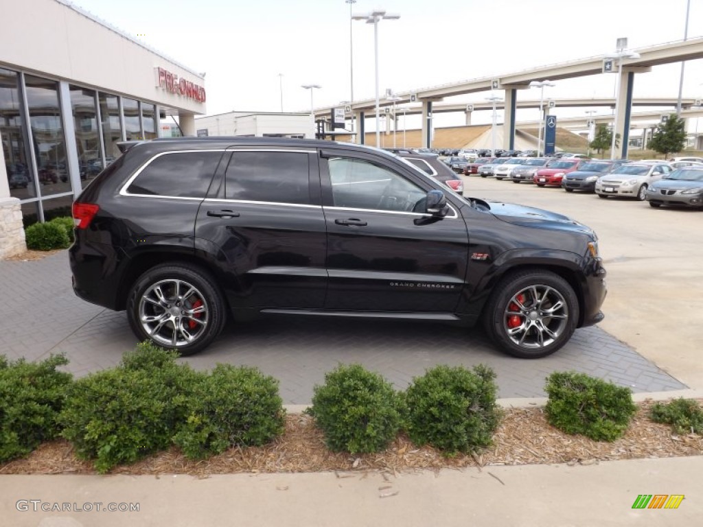 Brilliant Black Crystal Pearl 2012 Jeep Grand Cherokee SRT8 4x4 Exterior Photo #64626956