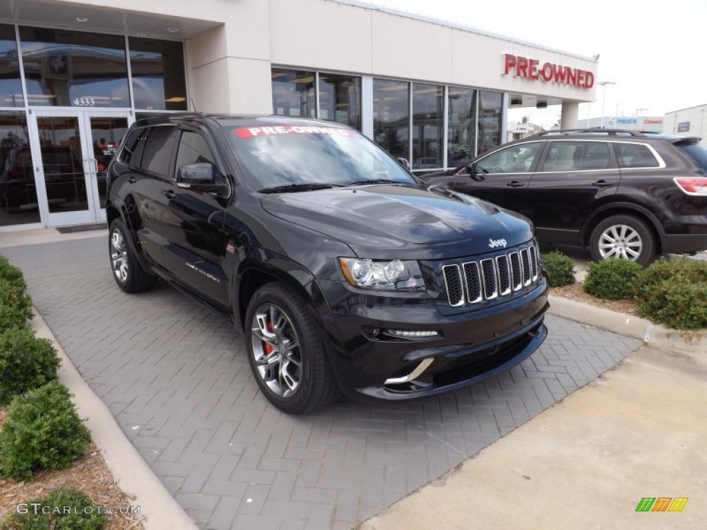Brilliant Black Crystal Pearl 2012 Jeep Grand Cherokee SRT8 4x4 Exterior Photo #64626967