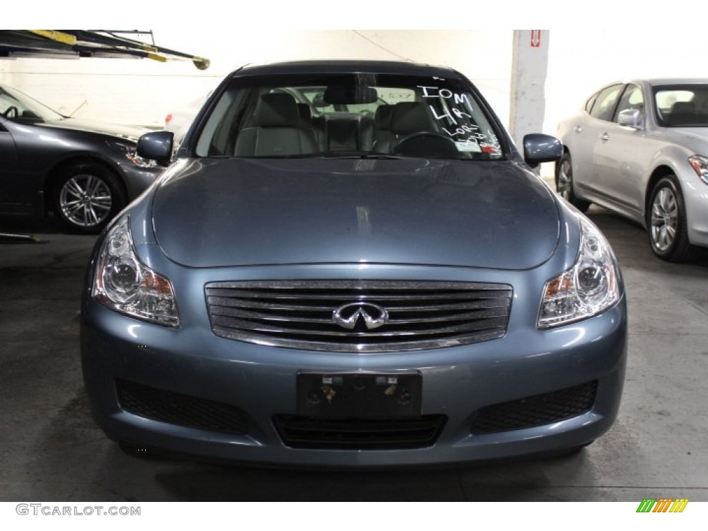 2008 G 35 x Sedan - Lakeshore Slate Light Blue / Stone photo #2