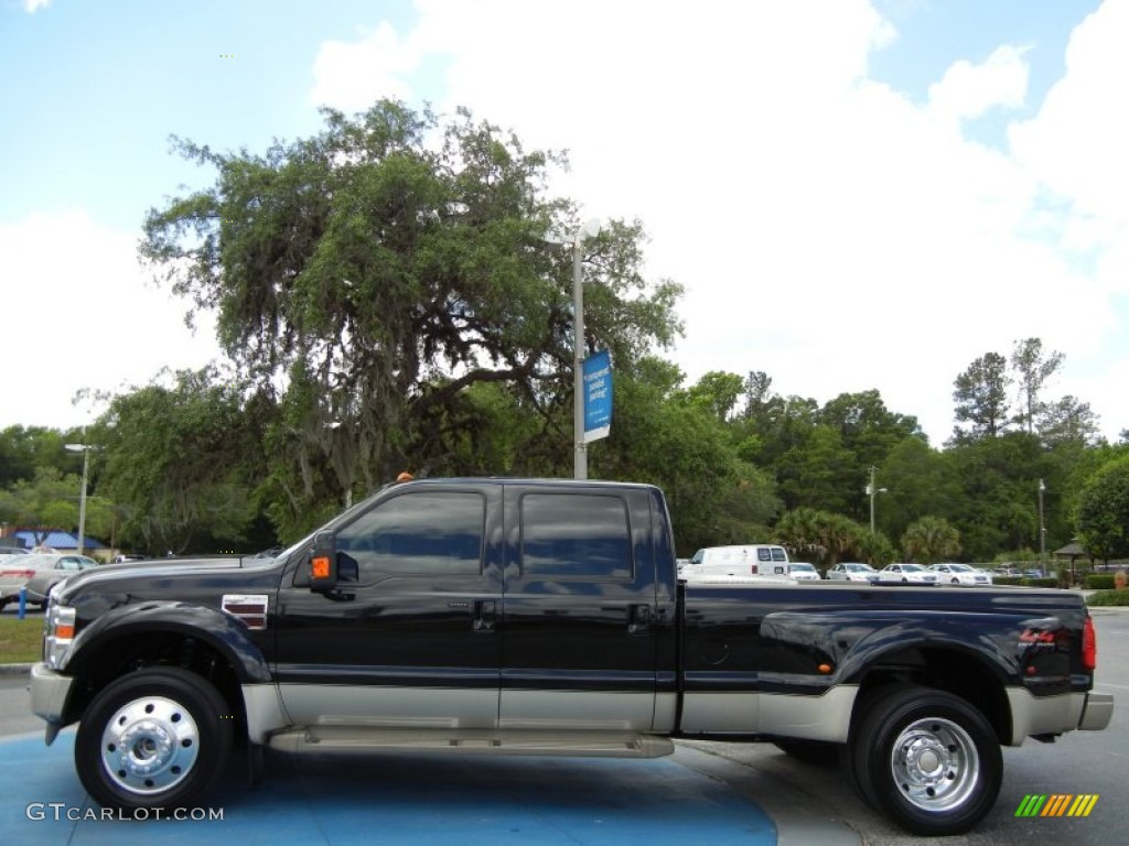 2009 F450 Super Duty King Ranch Crew Cab 4x4 Dually - Black / Chaparral Leather photo #2