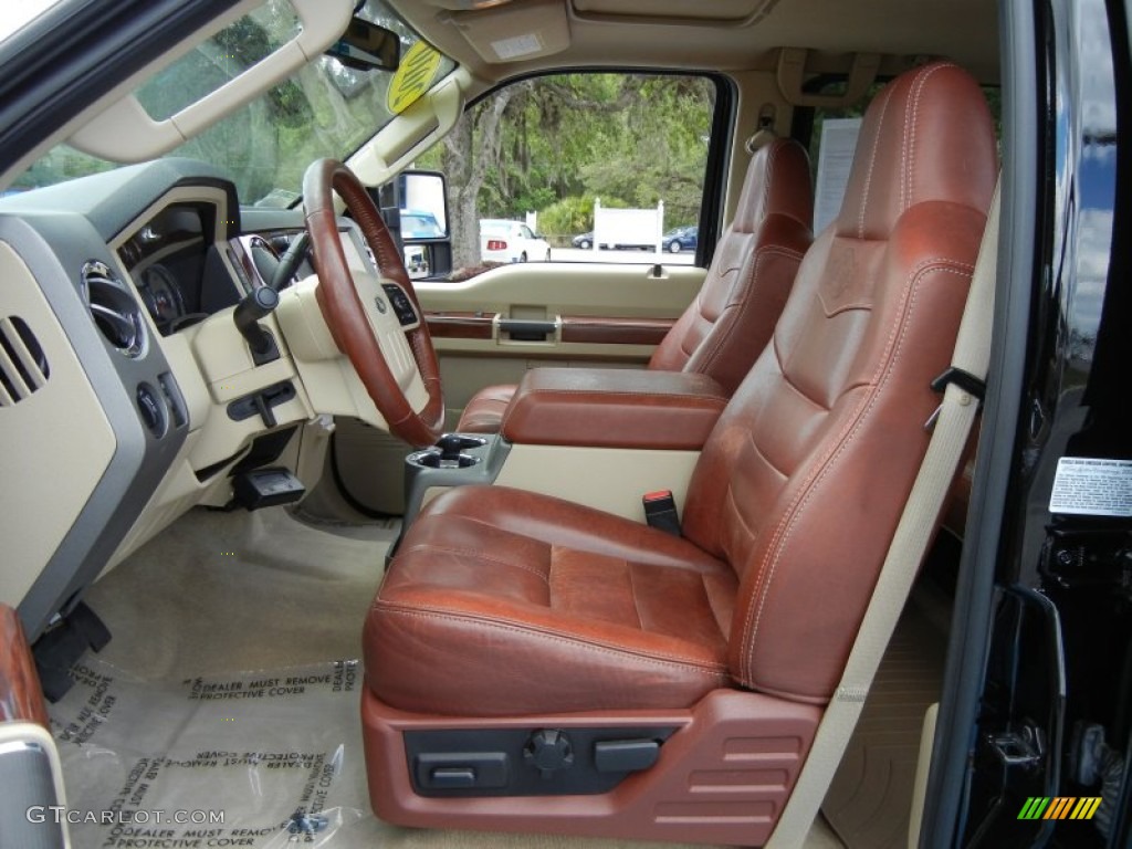 Chaparral Leather Interior 2009 Ford F450 Super Duty King Ranch Crew Cab 4x4 Dually Photo #64627873