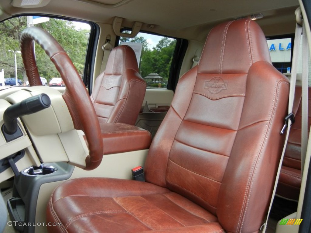 Chaparral Leather Interior 2009 Ford F450 Super Duty King Ranch Crew Cab 4x4 Dually Photo #64627882
