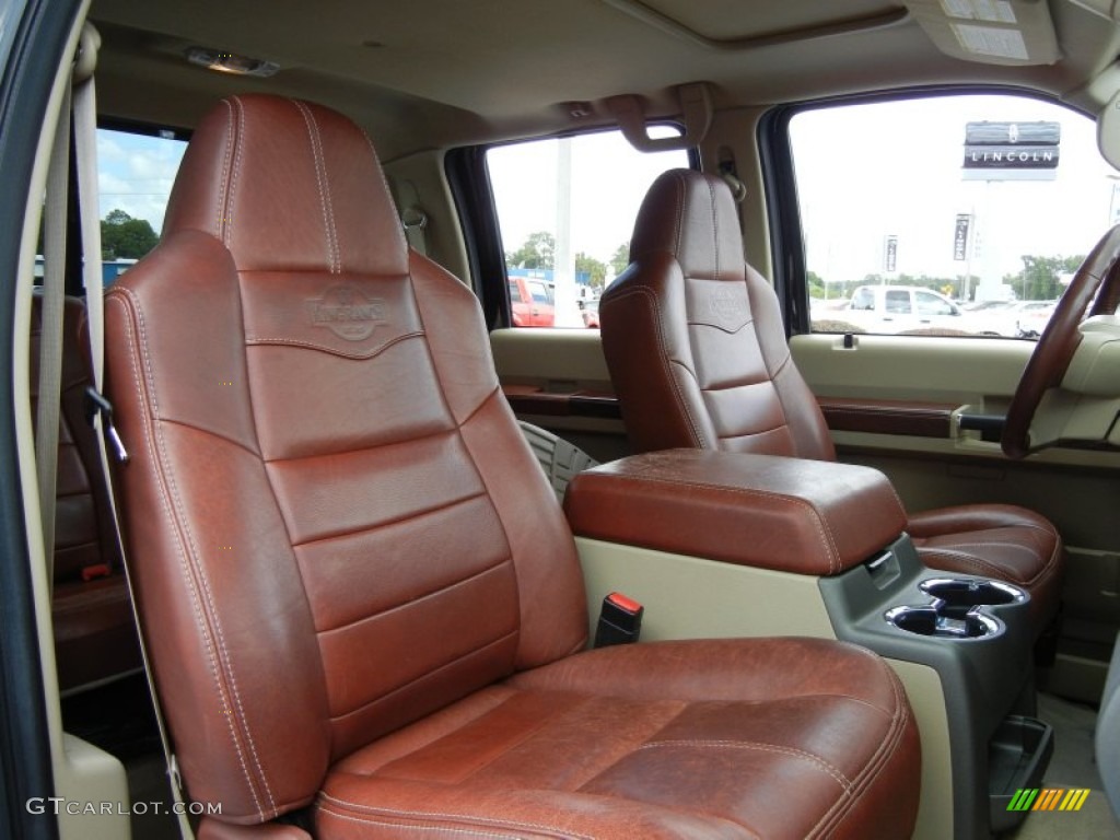 Chaparral Leather Interior 2009 Ford F450 Super Duty King Ranch Crew Cab 4x4 Dually Photo #64627936