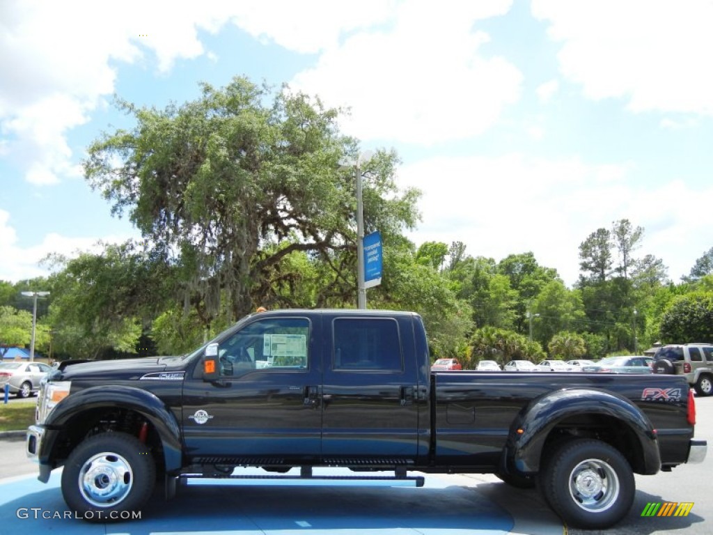 Tuxedo Black 2012 Ford F450 Super Duty Lariat Crew Cab 4x4 Dually Exterior Photo #64630153
