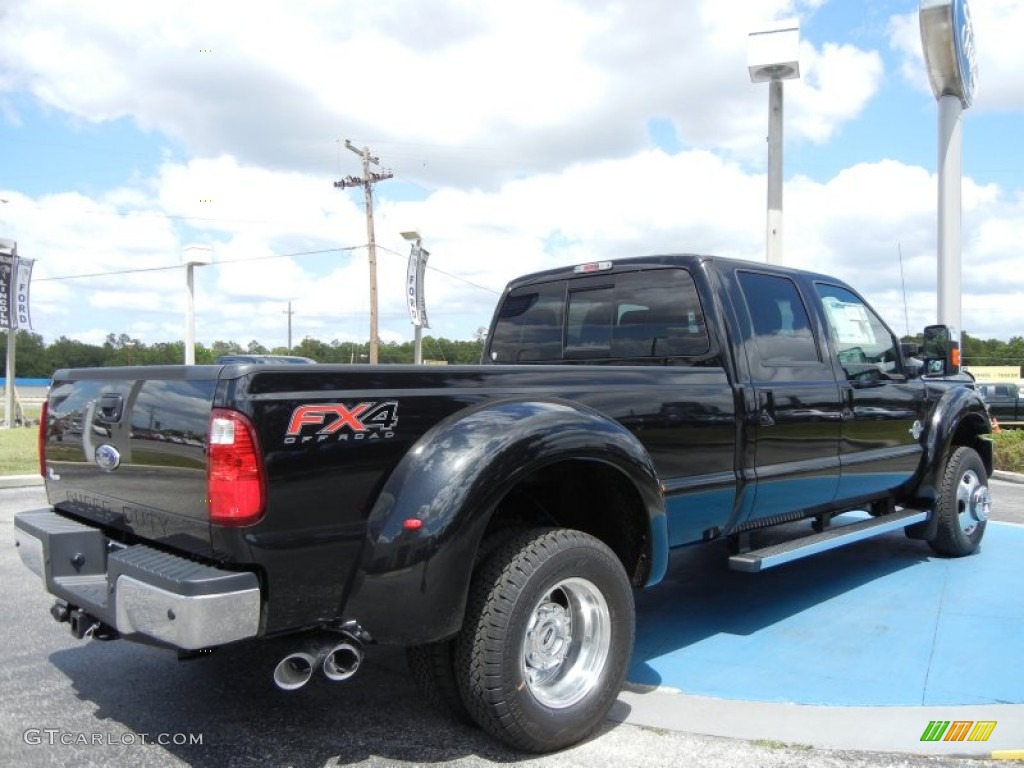 Tuxedo Black 2012 Ford F450 Super Duty Lariat Crew Cab 4x4 Dually Exterior Photo #64630162