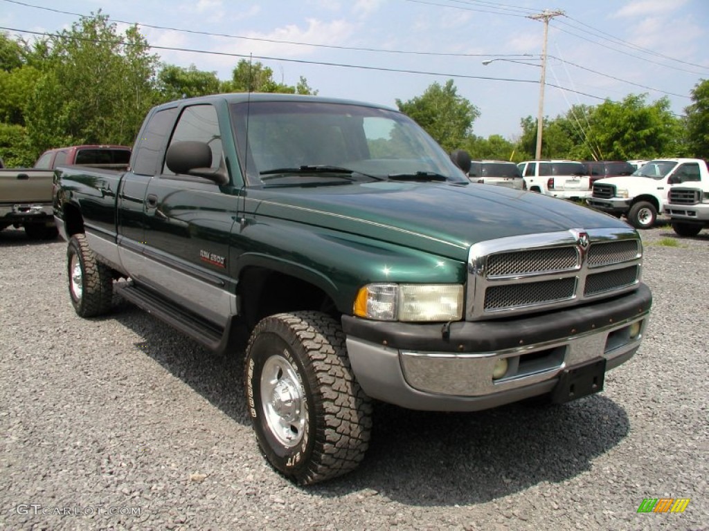 2000 Ram 2500 SLT Extended Cab 4x4 - Forest Green Pearlcoat / Agate photo #7