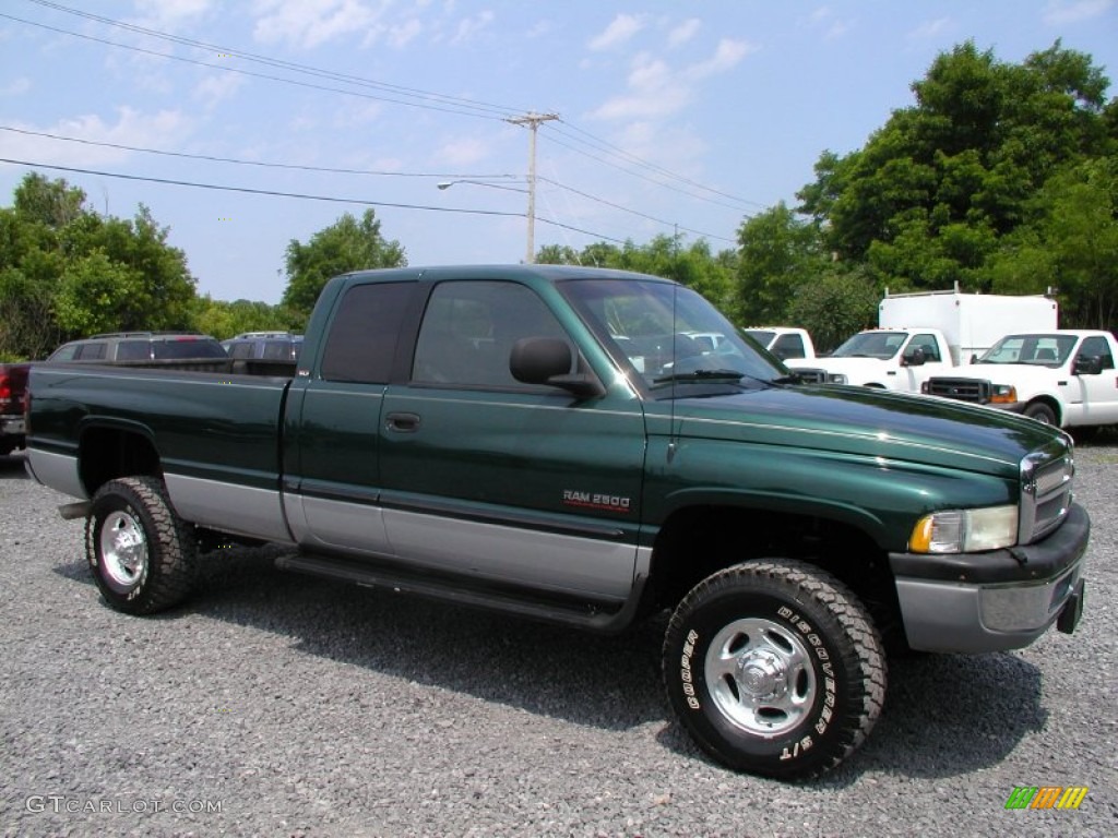 2000 Ram 2500 SLT Extended Cab 4x4 - Forest Green Pearlcoat / Agate photo #8