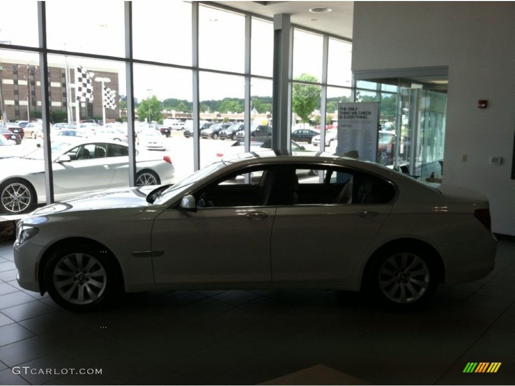 2011 7 Series 750i xDrive Sedan - Mineral White Metallic / Oyster Nappa Leather photo #3