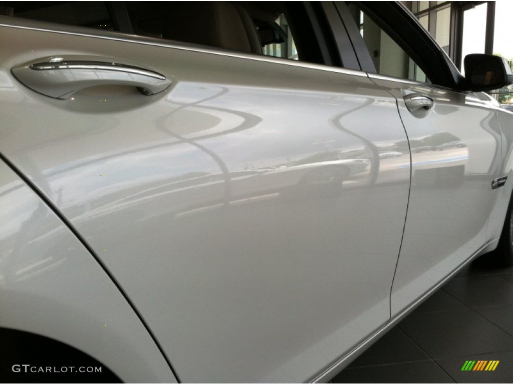 2011 7 Series 750i xDrive Sedan - Mineral White Metallic / Oyster Nappa Leather photo #10