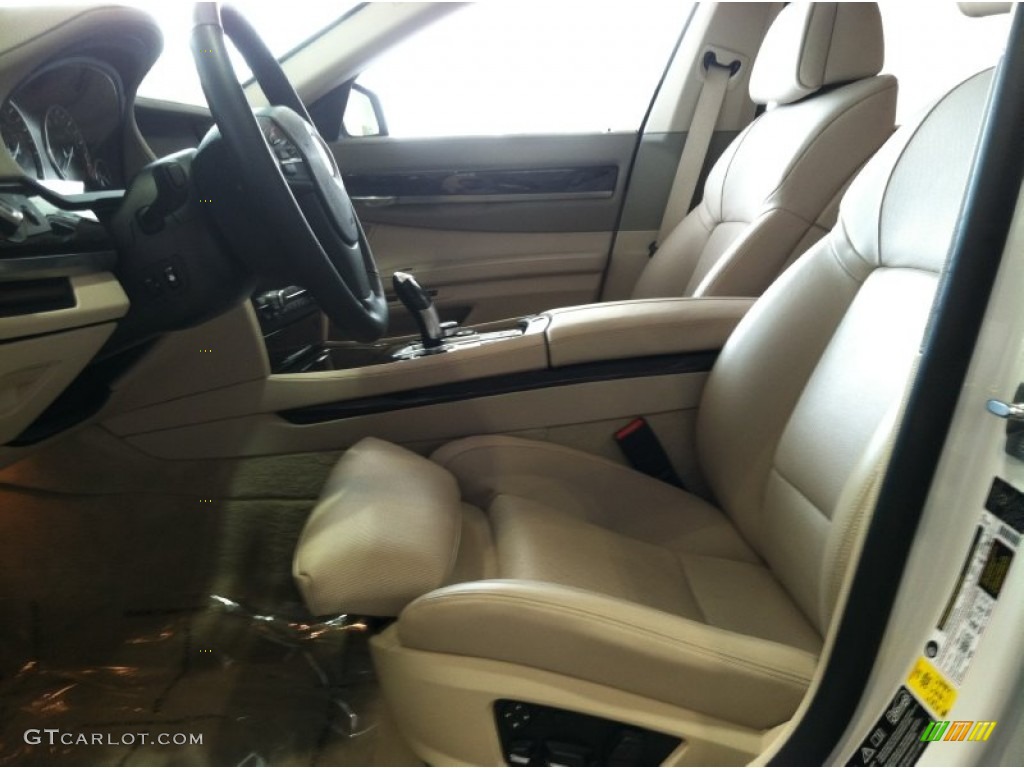 2011 7 Series 750i xDrive Sedan - Mineral White Metallic / Oyster Nappa Leather photo #11
