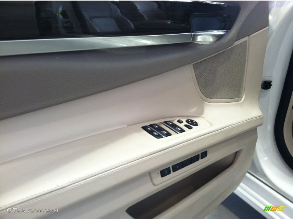 2011 7 Series 750i xDrive Sedan - Mineral White Metallic / Oyster Nappa Leather photo #12