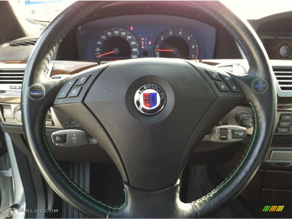 2007 BMW 7 Series Alpina B7 Black Steering Wheel Photo #64632301