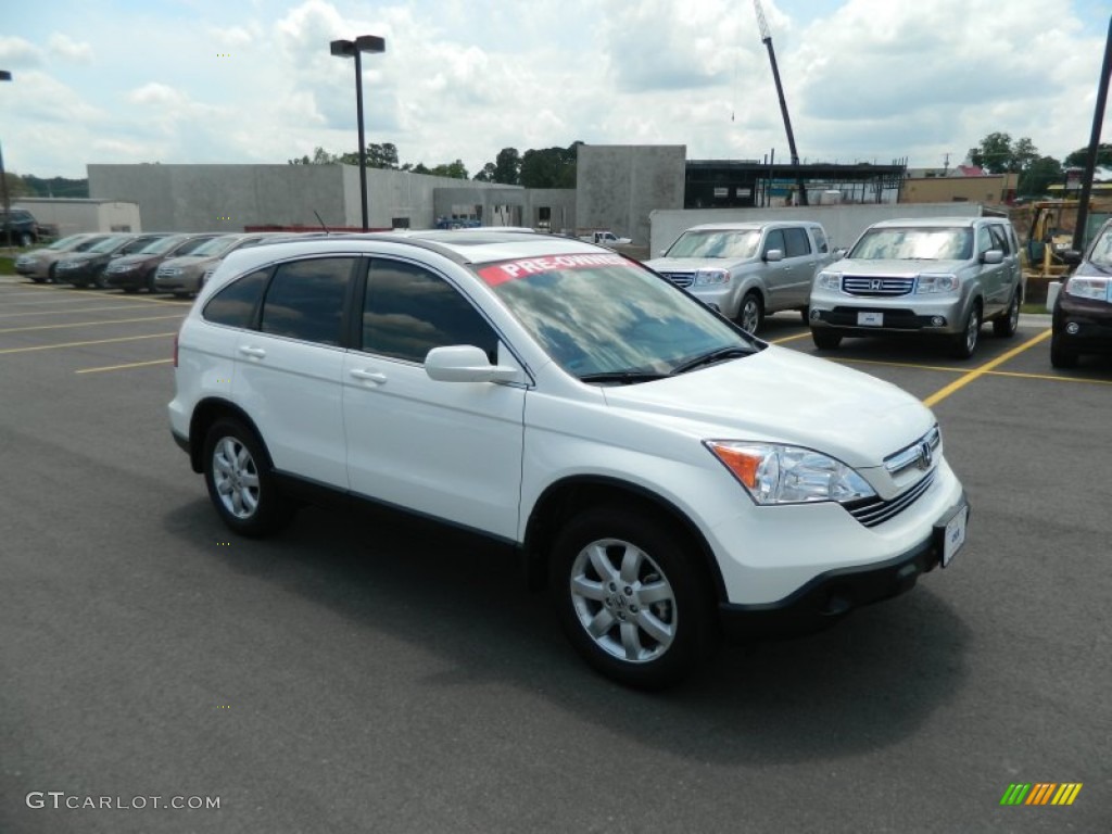 2009 CR-V EX-L - Taffeta White / Gray photo #7