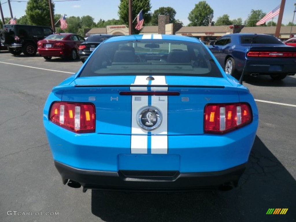 2011 Mustang Shelby GT500 SVT Performance Package Coupe - Grabber Blue / Charcoal Black/White photo #7