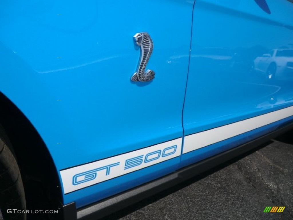 2011 Mustang Shelby GT500 SVT Performance Package Coupe - Grabber Blue / Charcoal Black/White photo #9