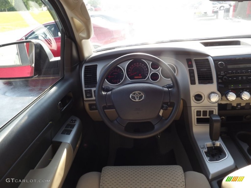 2009 Tundra SR5 Double Cab 4x4 - Salsa Red Pearl / Sand photo #9