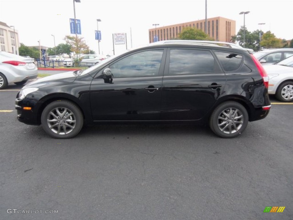 2012 Elantra GLS Touring - Black Noir Pearl / Black photo #2
