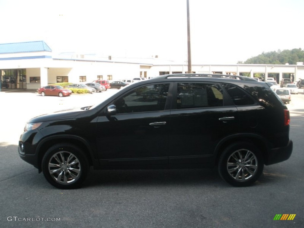 2011 Sorento EX V6 - Ebony Black / Black photo #10