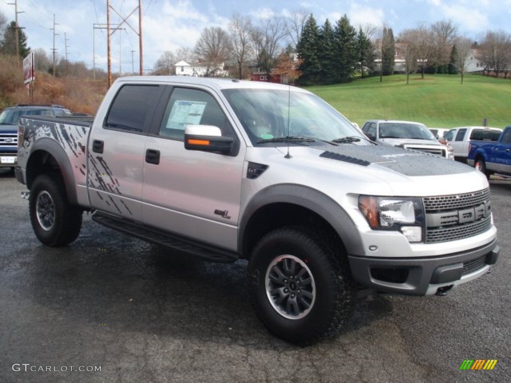 2011 F150 SVT Raptor SuperCrew 4x4 - Ingot Silver Metallic / Raptor Black photo #2