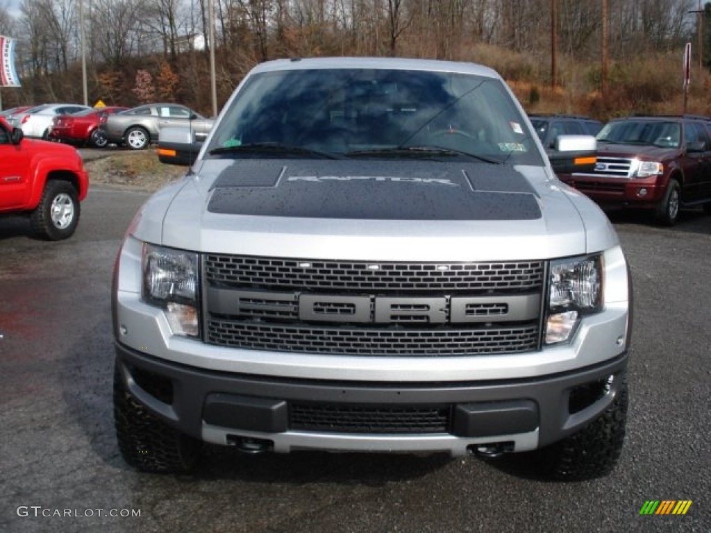 2011 F150 SVT Raptor SuperCrew 4x4 - Ingot Silver Metallic / Raptor Black photo #3