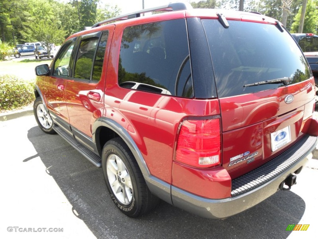 2004 Explorer XLT - Redfire Metallic / Medium Parchment photo #18