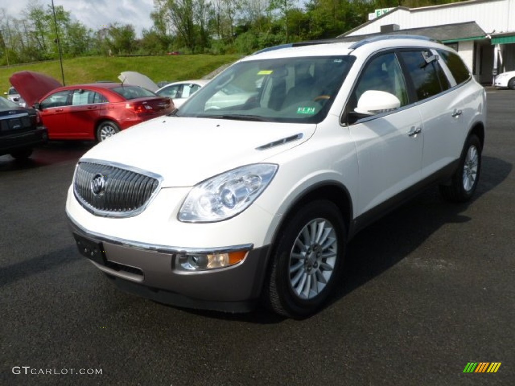 2009 Enclave CXL AWD - White Opal / Dark Titanium/Titanium photo #3