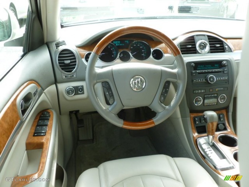 2009 Enclave CXL AWD - White Opal / Dark Titanium/Titanium photo #14