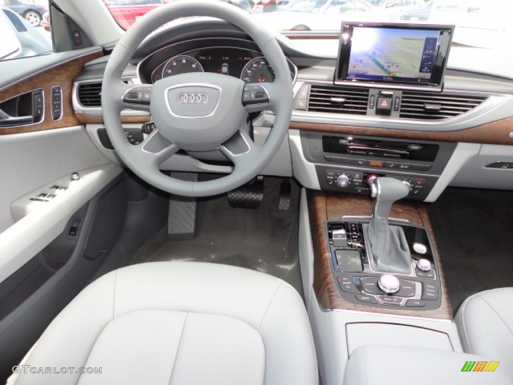 2012 Audi A7 3.0T quattro Premium Plus Titanium Grey Dashboard Photo #64643251