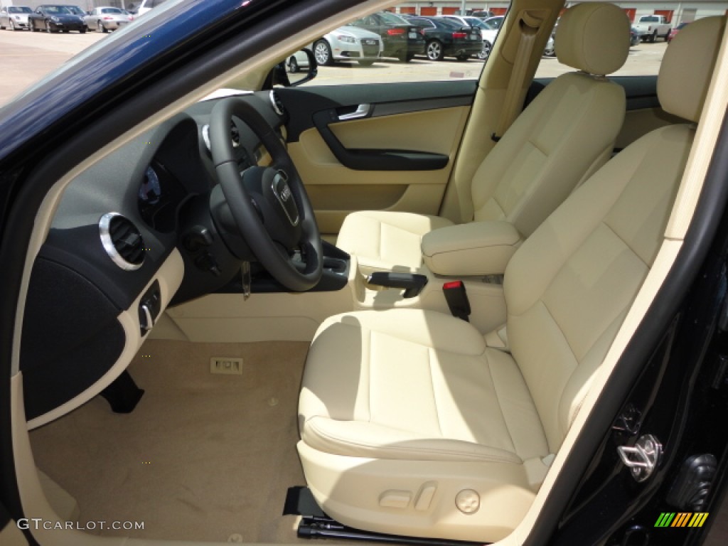 Luxor Beige Interior 2012 Audi A3 2.0T Photo #64643318