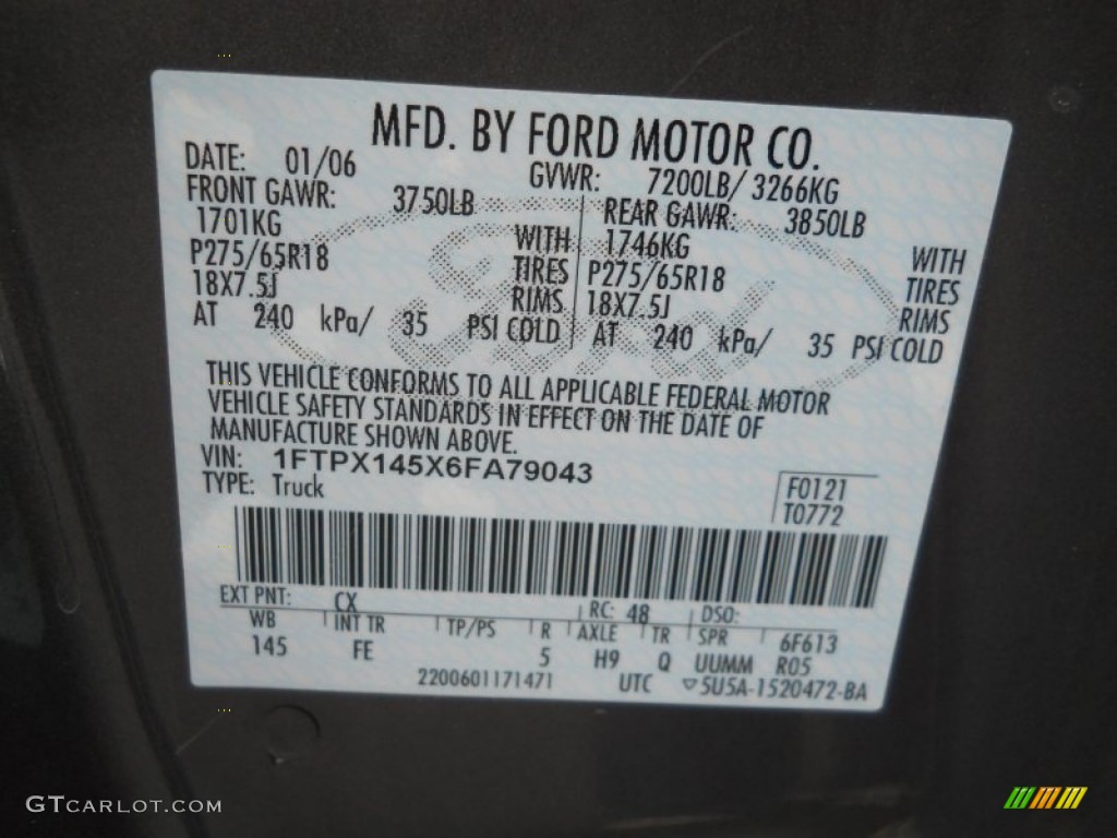 2006 F150 XLT SuperCab 4x4 - Dark Shadow Grey Metallic / Medium Flint photo #26