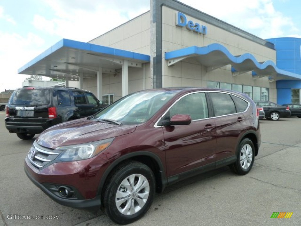 2012 CR-V EX 4WD - Basque Red Pearl II / Gray photo #1