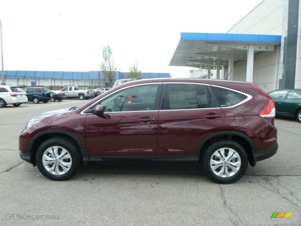 2012 CR-V EX 4WD - Basque Red Pearl II / Gray photo #2