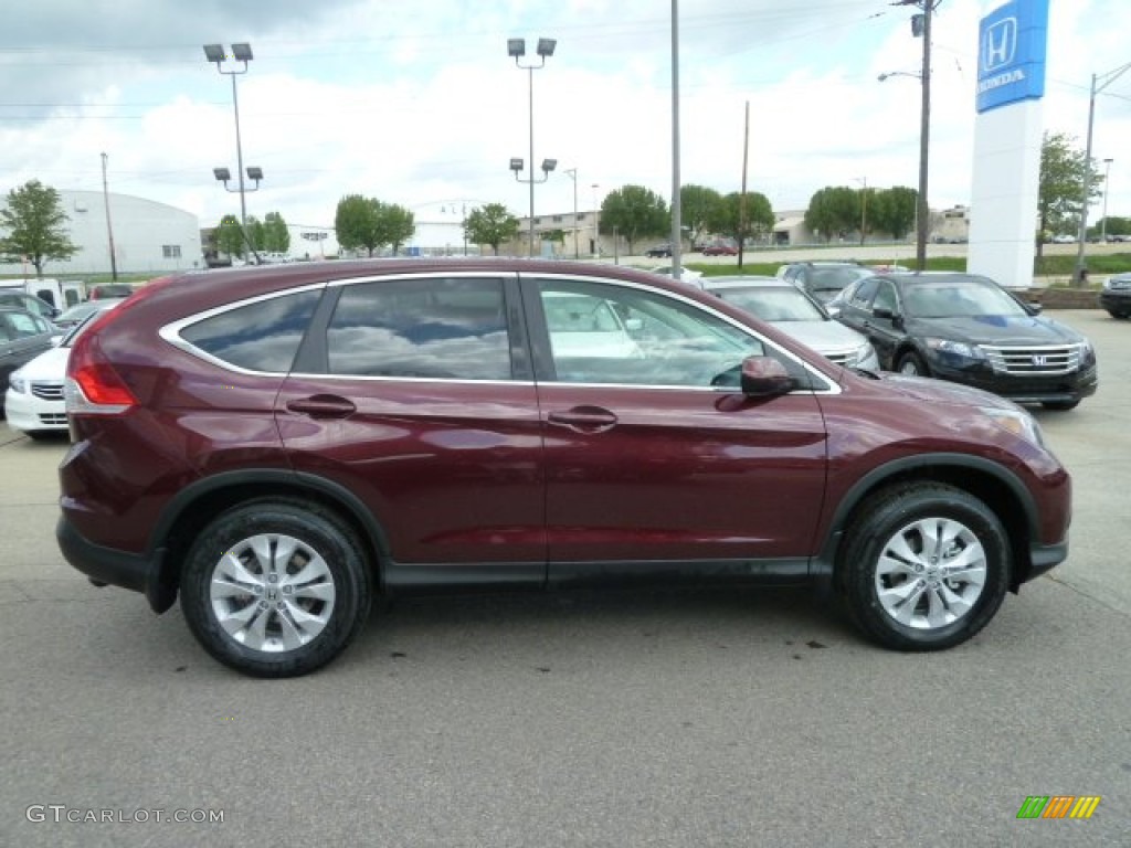 2012 CR-V EX 4WD - Basque Red Pearl II / Gray photo #6