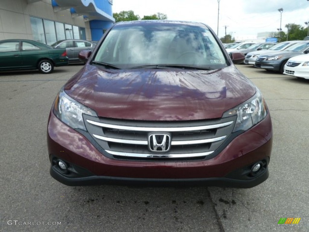 2012 CR-V EX 4WD - Basque Red Pearl II / Gray photo #8
