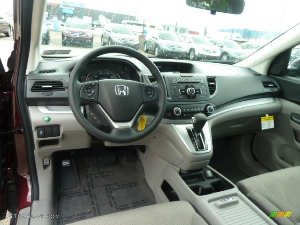 2012 CR-V EX 4WD - Basque Red Pearl II / Gray photo #12