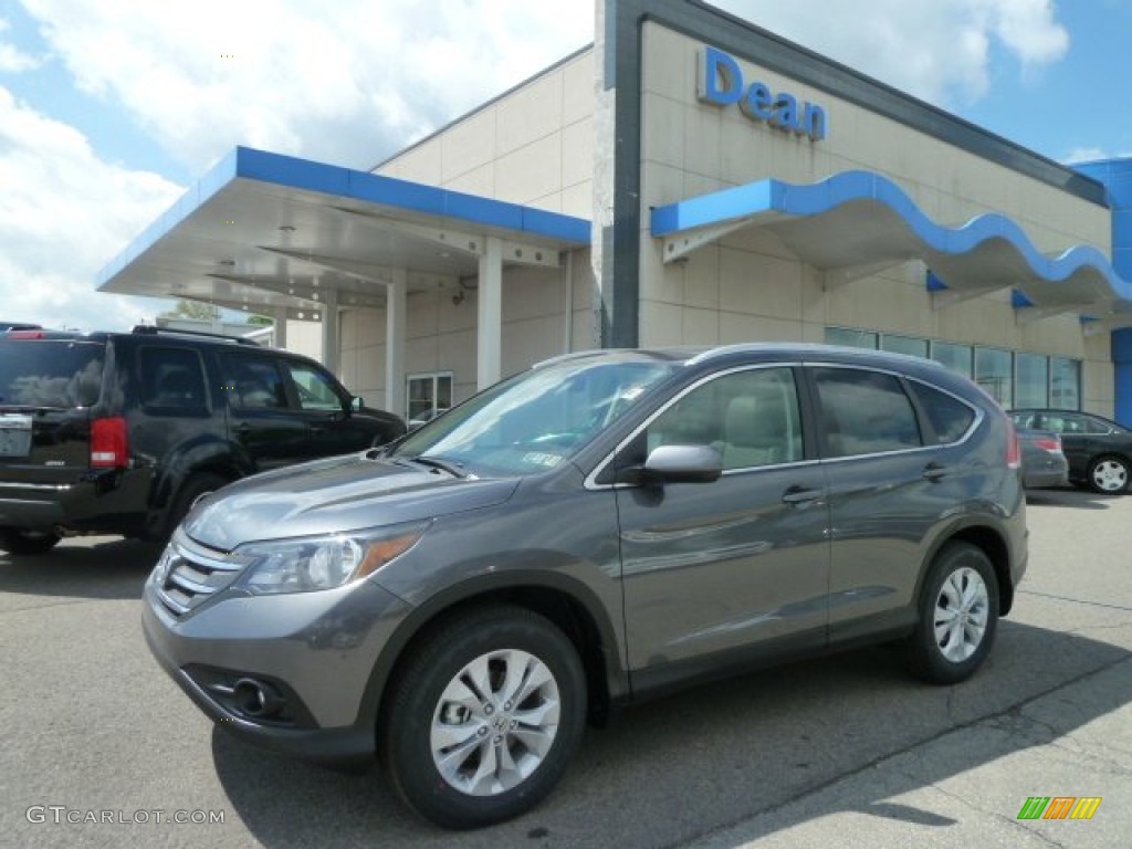 2012 CR-V EX-L 4WD - Polished Metal Metallic / Gray photo #1