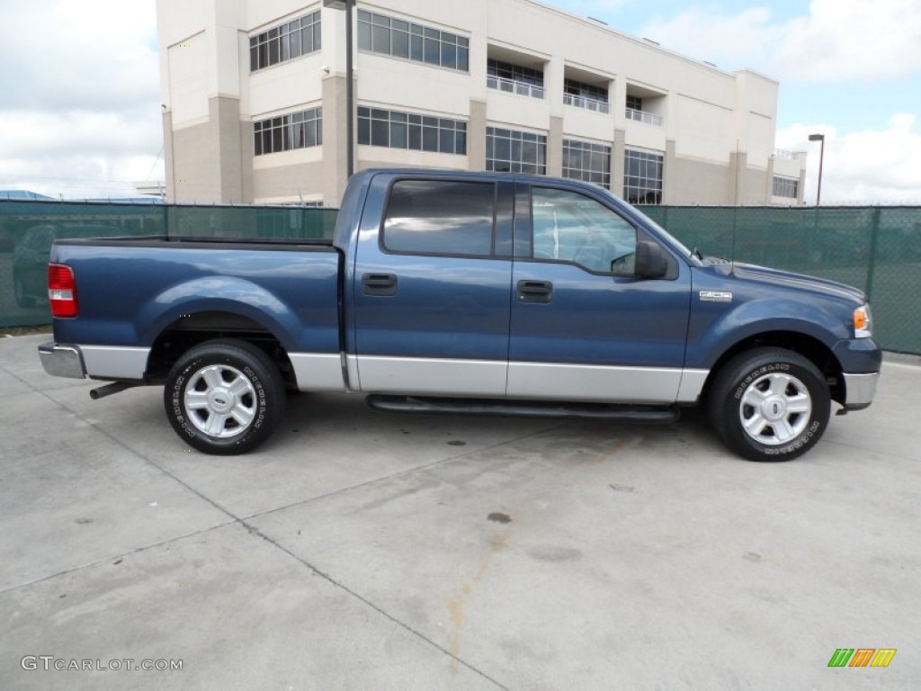 2004 F150 XLT SuperCrew - Medium Wedgewood Blue Metallic / Medium/Dark Flint photo #2