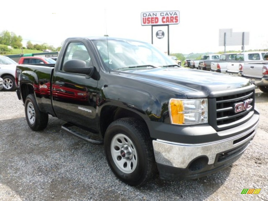 2012 Sierra 1500 Regular Cab 4x4 - Onyx Black / Dark Titanium photo #1