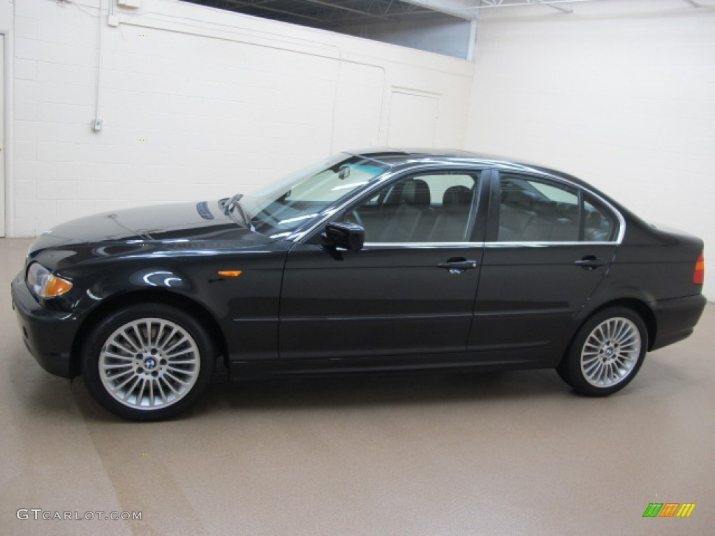 2003 3 Series 330xi Sedan - Jet Black / Black photo #5