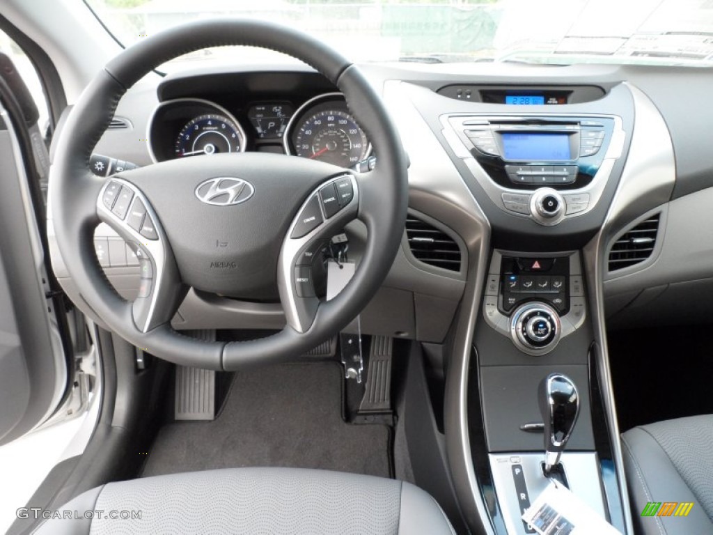 2013 Hyundai Elantra Limited Gray Dashboard Photo #64650517