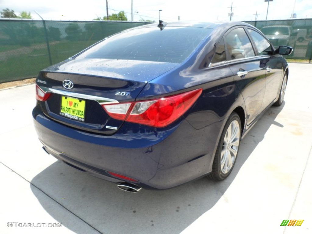 2013 Sonata Limited 2.0T - Indigo Night Blue / Gray photo #3