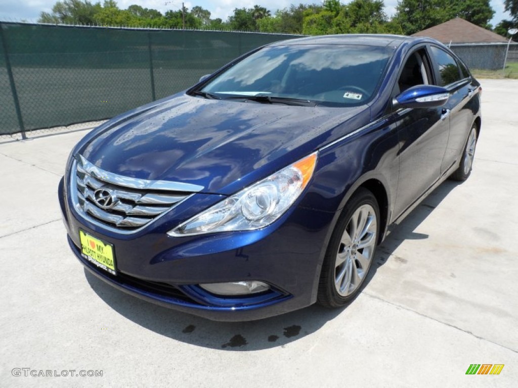 2013 Sonata Limited 2.0T - Indigo Night Blue / Gray photo #7