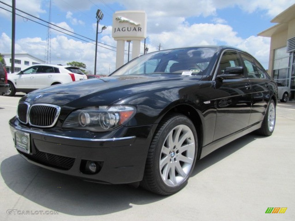 2006 7 Series 750i Sedan - Jet Black / Dark Beige/Beige III photo #5