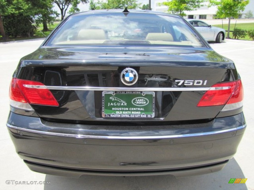 2006 7 Series 750i Sedan - Jet Black / Dark Beige/Beige III photo #9